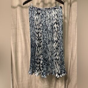 Elie Tahari Alex Pleated Printed MIDI Skirt Tie Dye 6